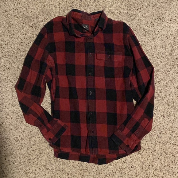 Armani Exchange Check Long-Sleeved Dress Shirt - Picture 6 of 10